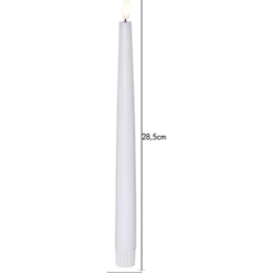 LED Antikljus Star Trading Flamme Slim, vit, 28,5 cm, 2-pack