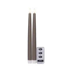 LED Antikljus Star Trading Flamme Slim, mullvad, 28,5 cm, 2-pack
