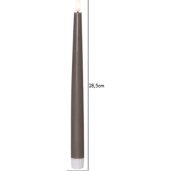 LED Antikljus Star Trading Flamme Slim, mullvad, 28,5 cm, 2-pack