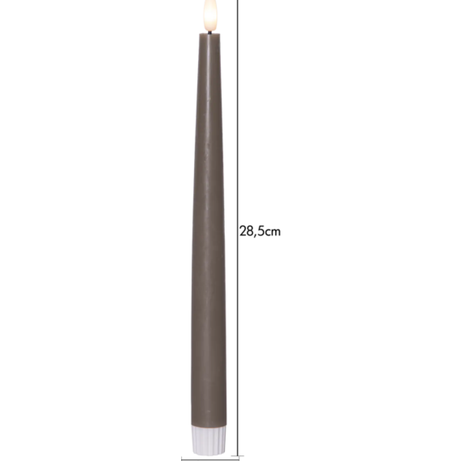 LED Antikljus Star Trading Flamme Slim, mullvad, 28,5 cm, 2-pack
