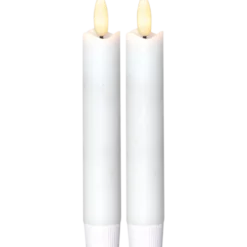 LED Antikljus Star Trading Flamme, vit, 2,1x15cm, timer