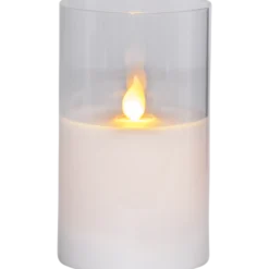 LED-blockljus M-Twinkle Fladdrande Låga, Ø 7,5x12,5 cm, timer