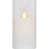 LED-blockljus M-Twinkle med timer, Ø 7,5 x 15 cm, varmgul