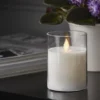 LED-blockljus M-Twinkle med timer, Ø 7,5x10 cm, varmvit