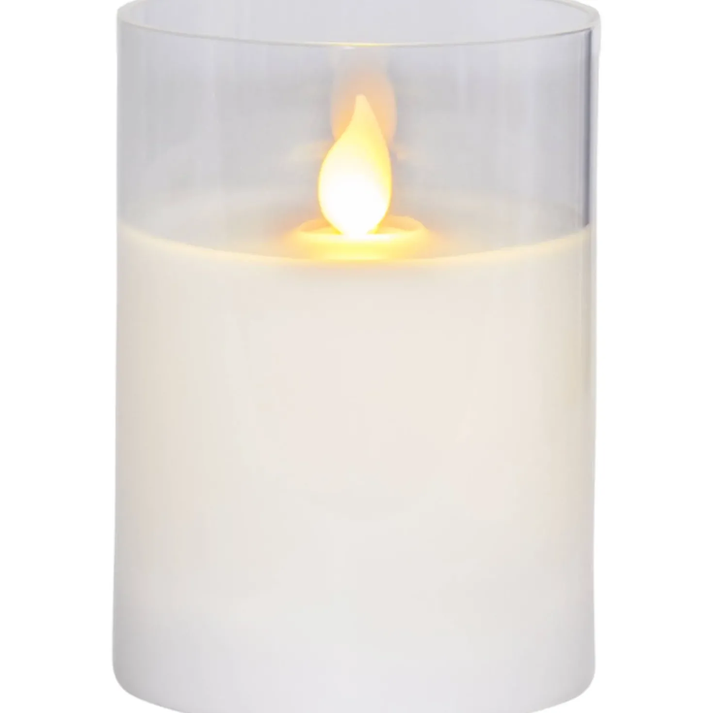 LED-blockljus M-Twinkle med timer, Ø 7,5x10 cm, varmvit