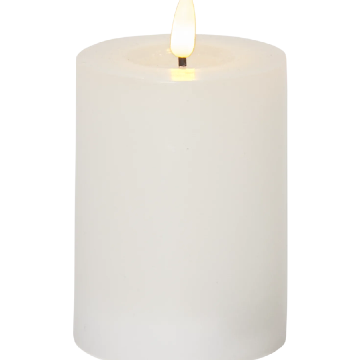 LED-blockljus Star Trading Flamme Flow, vit, 7,5x12,5 cm
