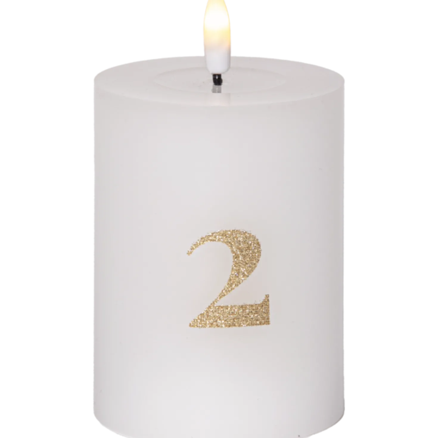 LED Blockljus Star Trading Flamme Advent, vit, 4-pack, 7,5x12,5 cm
