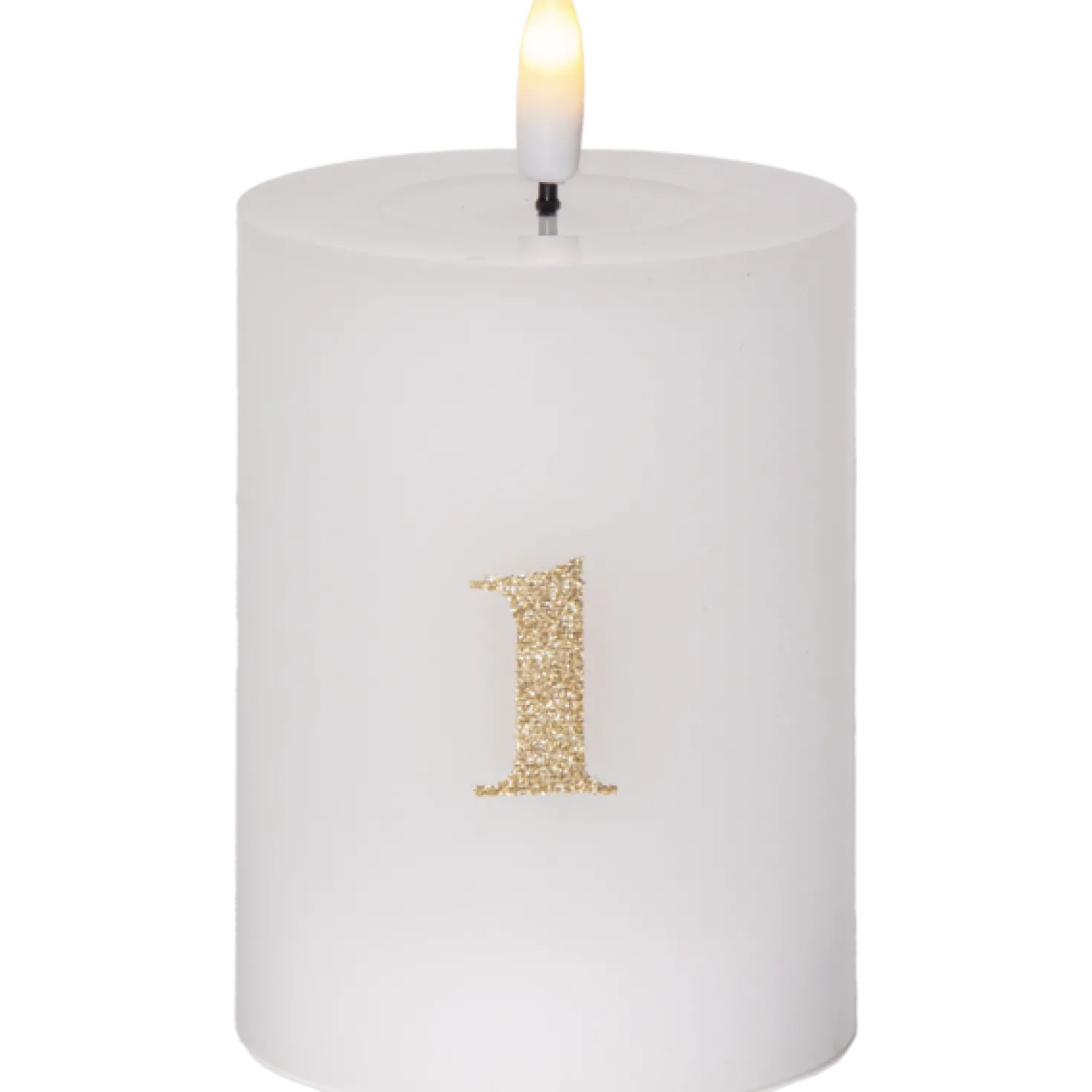 LED Blockljus Star Trading Flamme Advent, vit, 4-pack, 7,5x12,5 cm