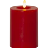LED Blockljus Star Trading Flamme Flow, röd, 7,5x12,5 cm
