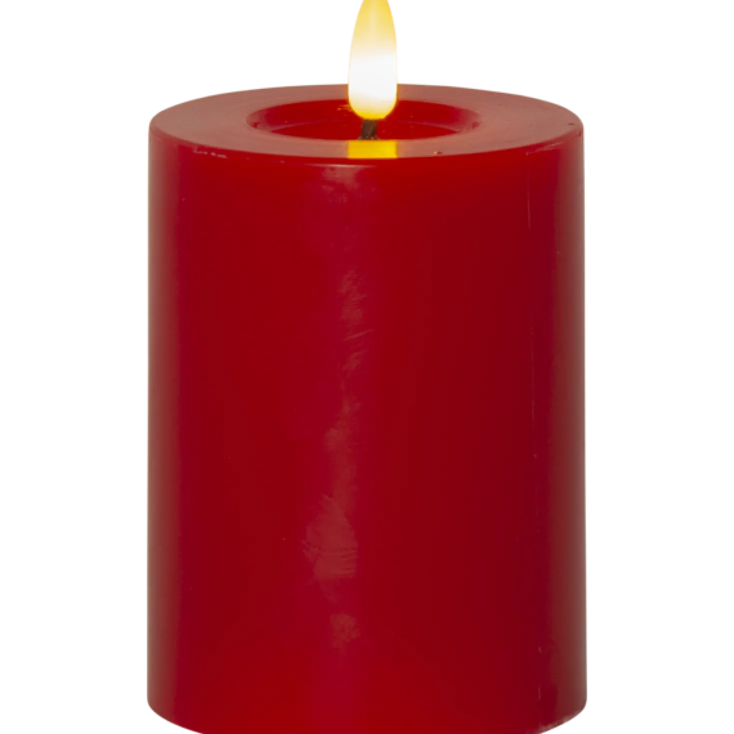 LED Blockljus Star Trading Flamme Flow, röd, 7,5x12,5 cm