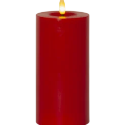 LED Blockljus Star Trading Flamme Flow Röd, 7,5x17,5 cm, timer