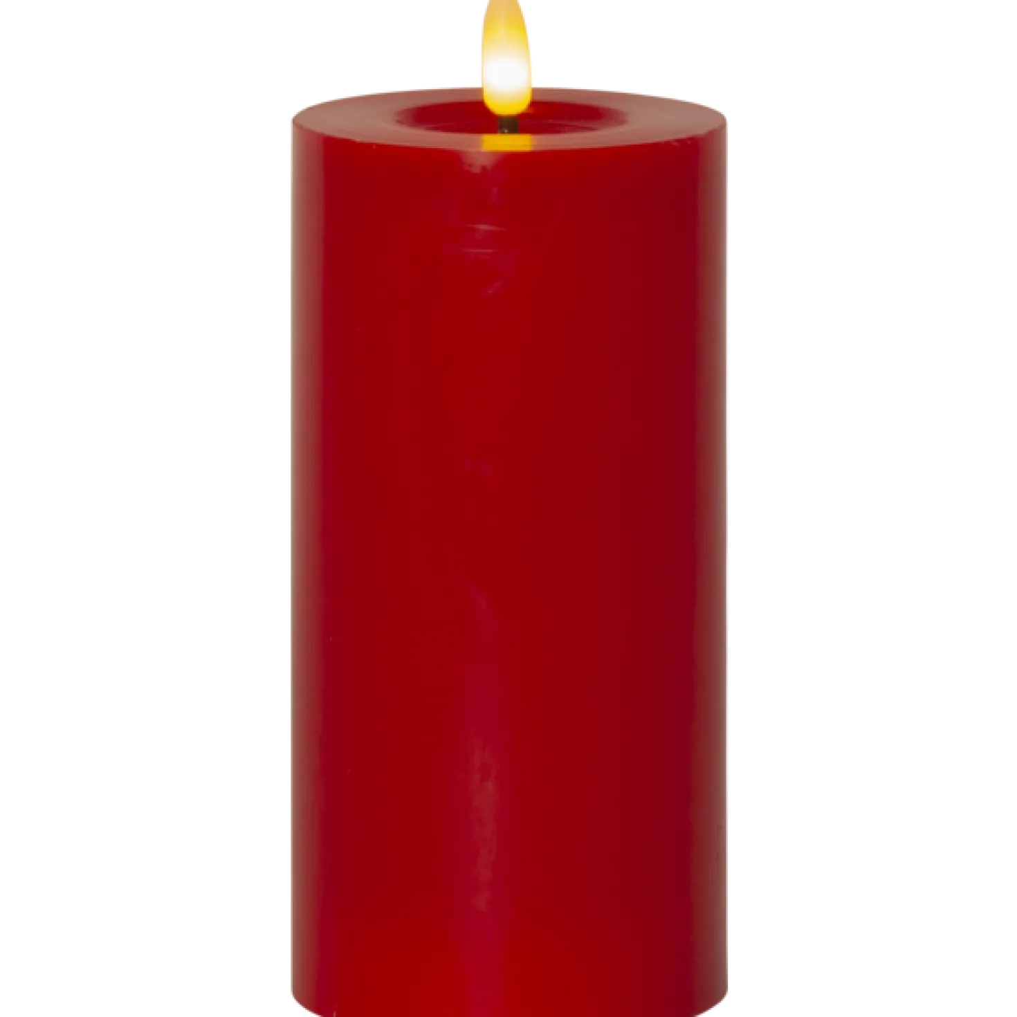 LED Blockljus Star Trading Flamme Flow Röd, 7,5x17,5 cm, timer