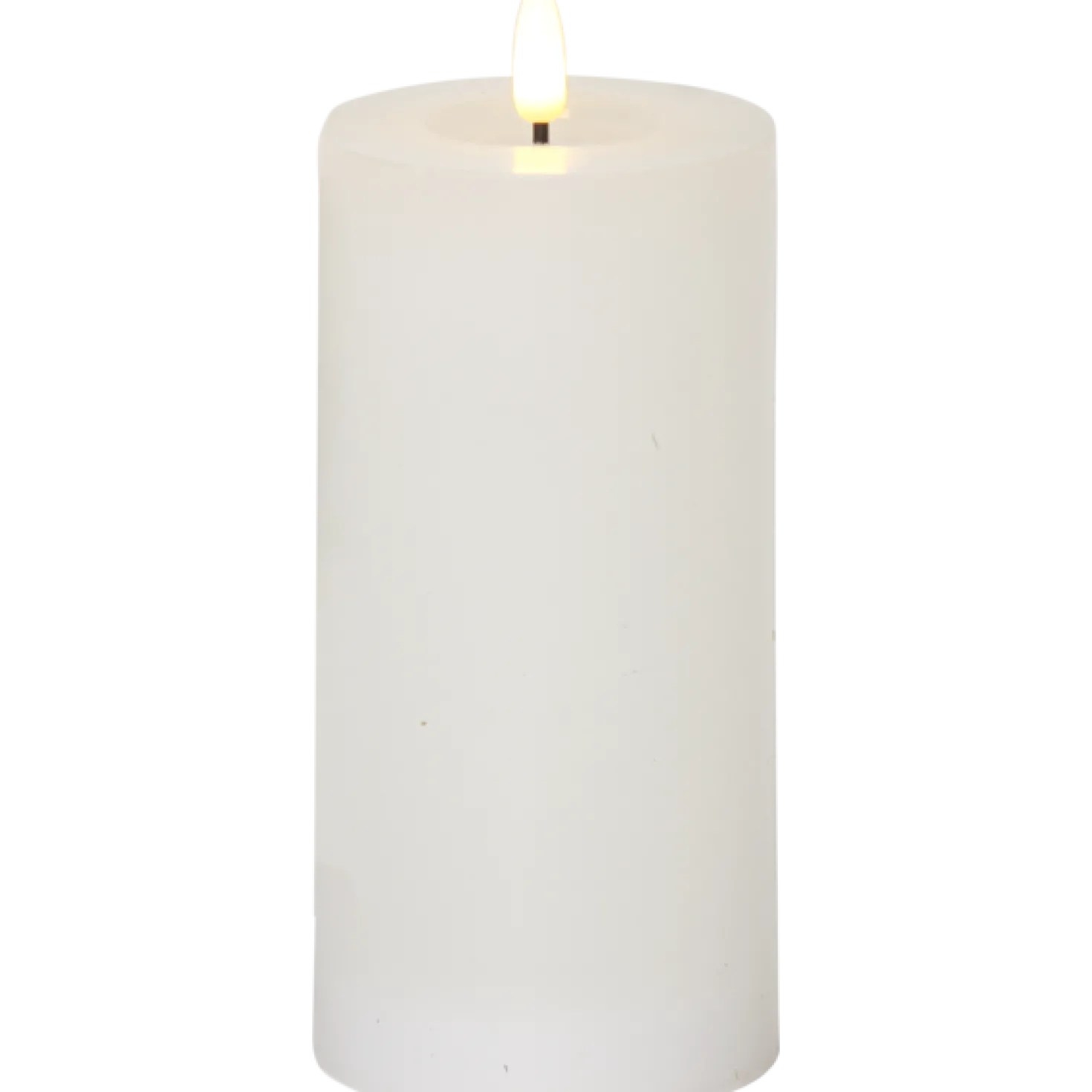 LED Blockljus Star Trading Flamme Flow, vit, 7,5x17,5 cm