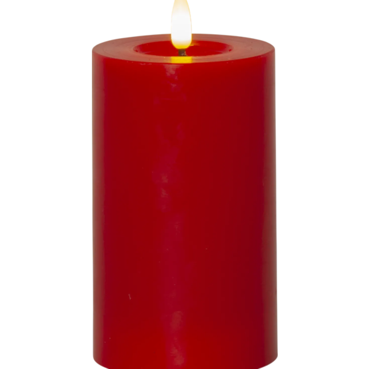 LED Blockljus Star Trading Flamme Flow, röd, 7,5x15 cm