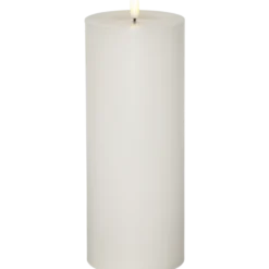 LED Blockljus Star Trading Flamme Flow Big, vit, Ø10x27,5cm