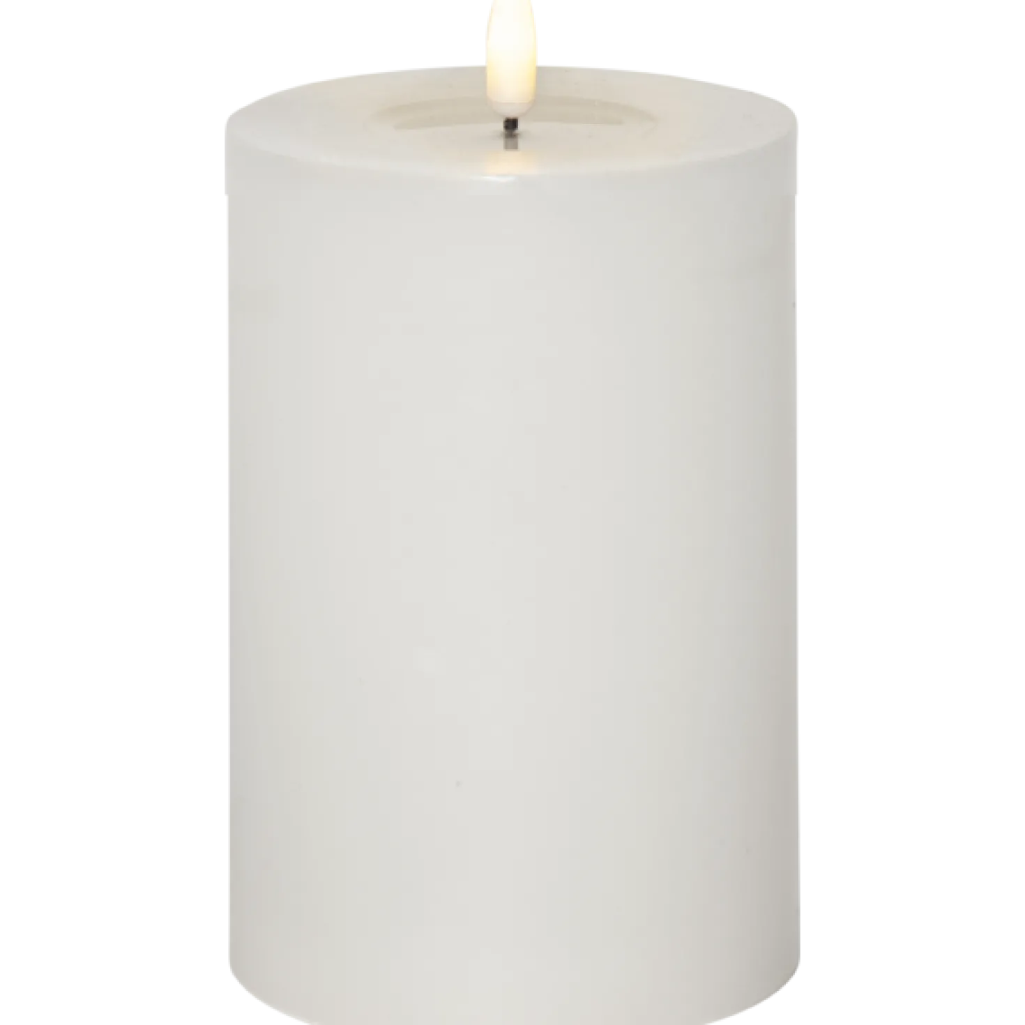 LED Blockljus Star Trading Flamme Flow Big, vit, Ø10x27,5cm