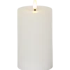 LED Blockljus Star Trading Flamme Flow, vit, 7,5x15 cm