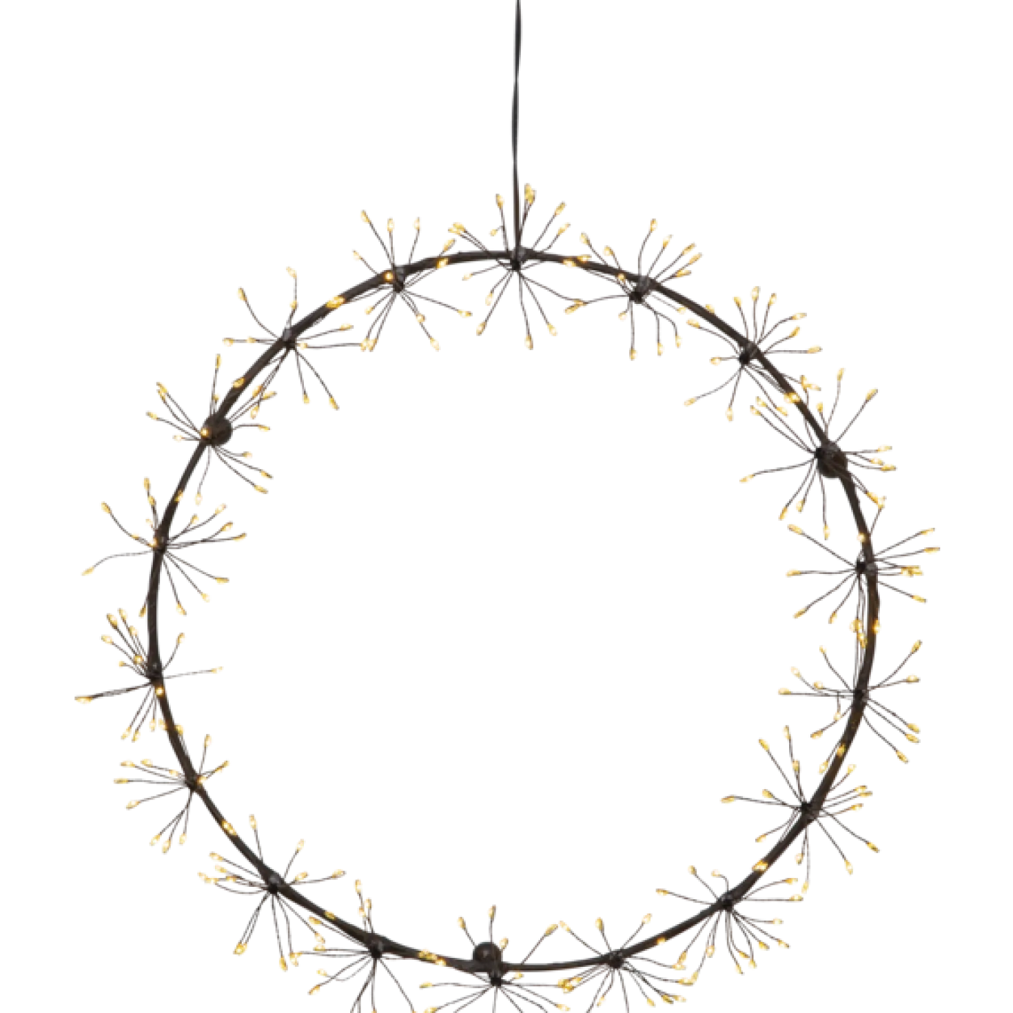 LED-dekorationskrans Star Trading Dew Drop Flower, 270 lampor, 35 cm