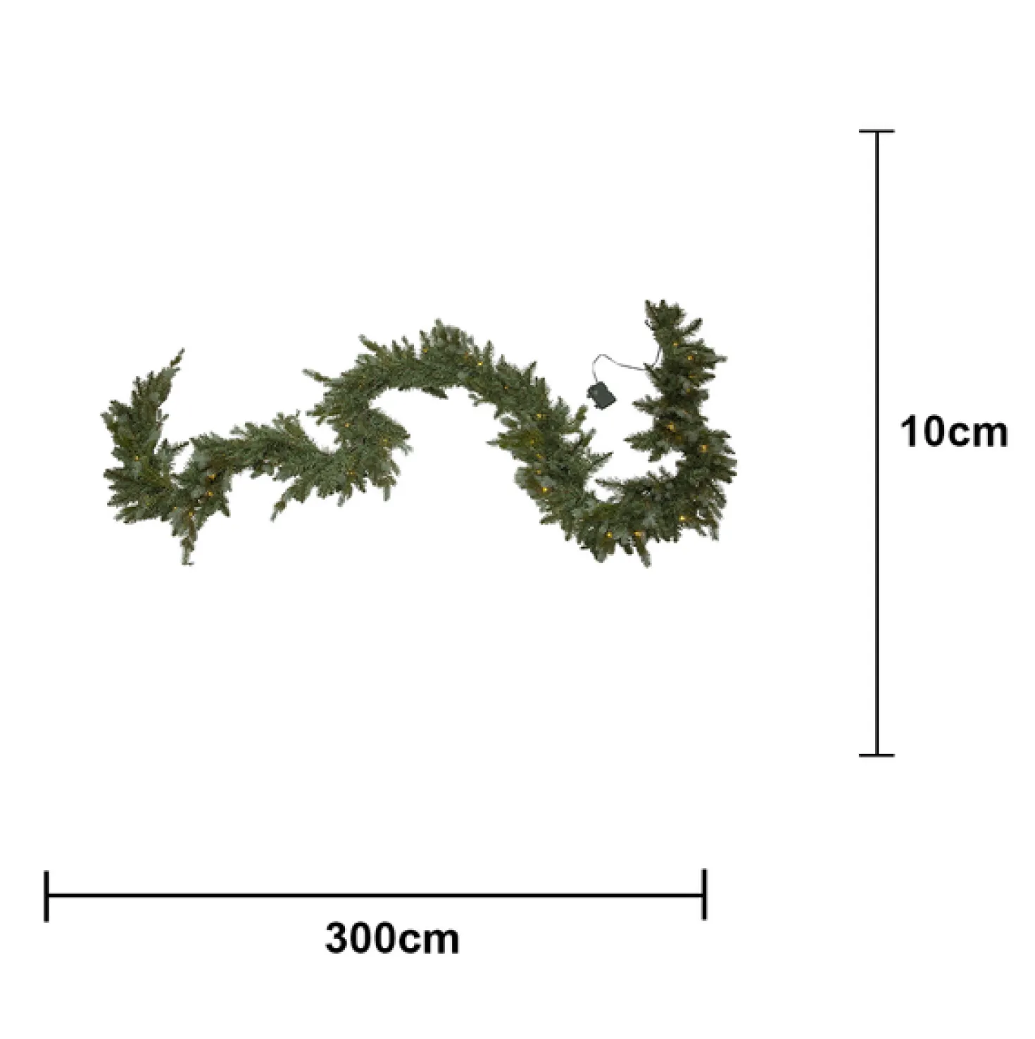 LED-girland Star Trading Greyland, varmvit, 3m, 60 LED, timer