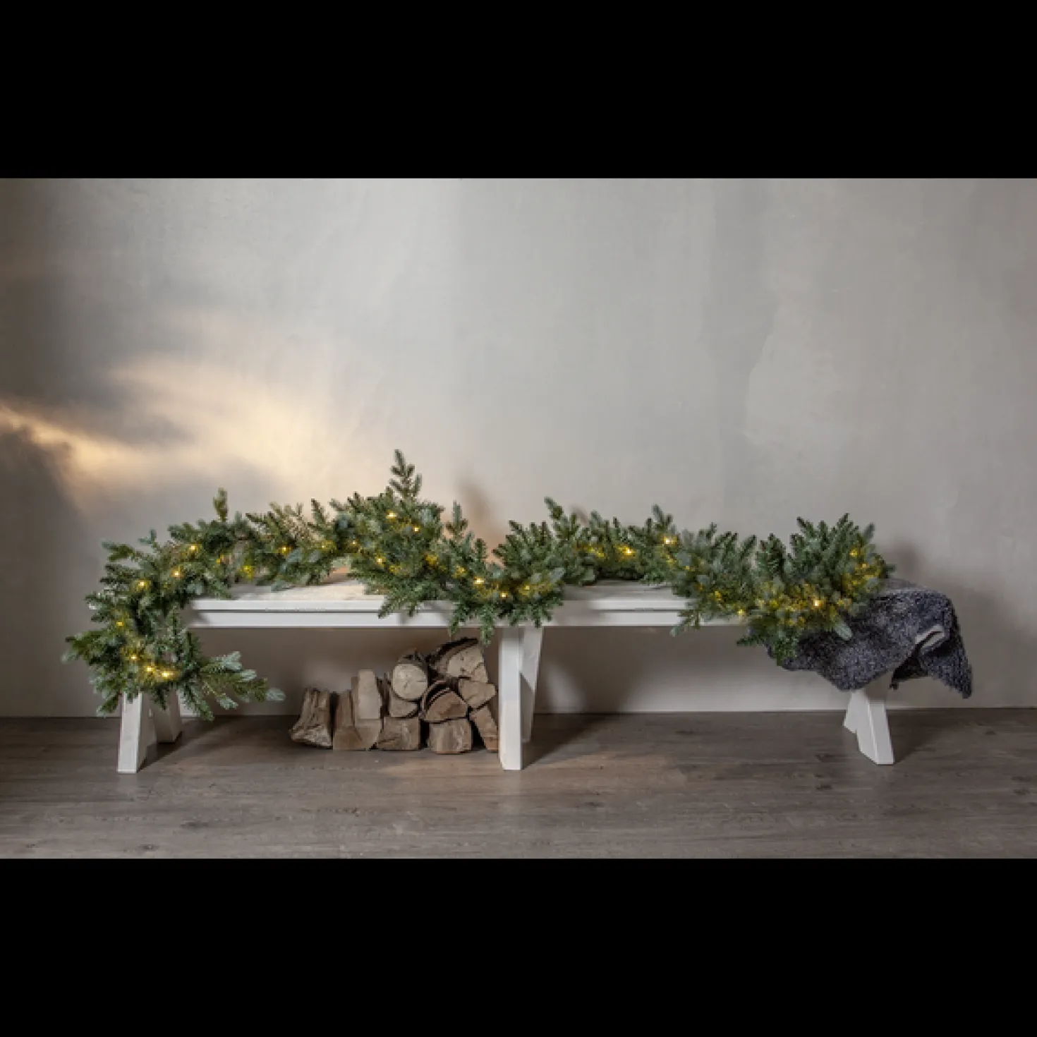 LED-girland Star Trading Greyland, varmvit, 3m, 60 LED, timer