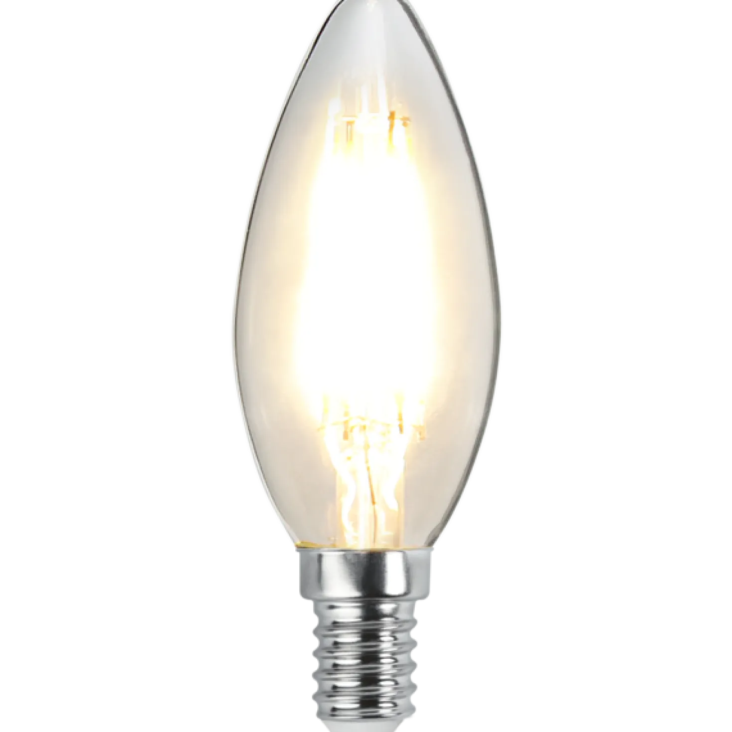 LED-lampa Star Trading E14 C35 Clear, varmvit, klar glaskolv
