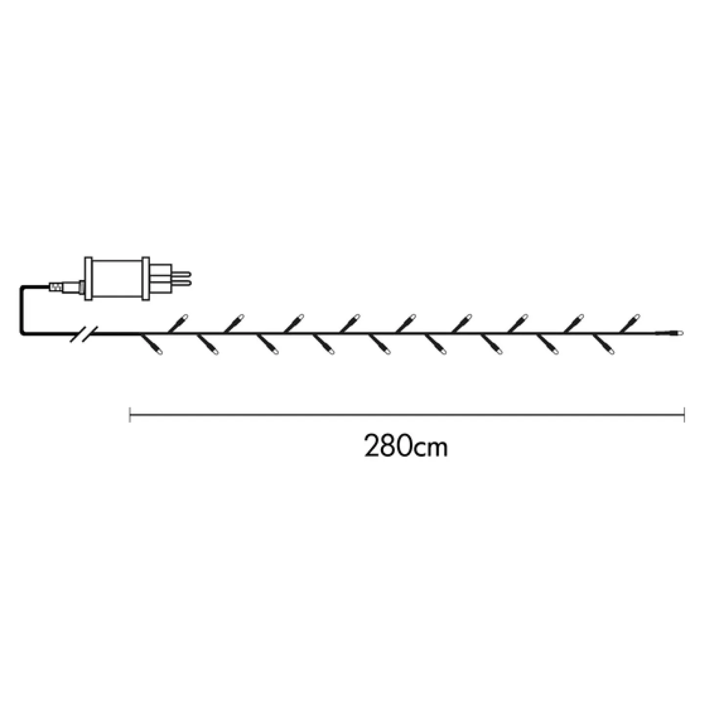LED-ljusslinga Star Trading Shiny Warm White, 40 lampor, 280 cm