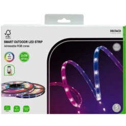 LED-slinga Deltaco SMART HOME Utomhus RGB, IP65, 10m