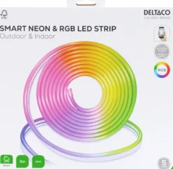 LED-strip Deltaco SMART HOME Neon RGB, 5 meter, appstyrd