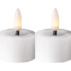 LED-värmeljus Star Trading Flamme Flow, vit, 2-pack, timer
