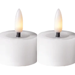 LED-värmeljus Star Trading Flamme Flow, vit, 2-pack, timer