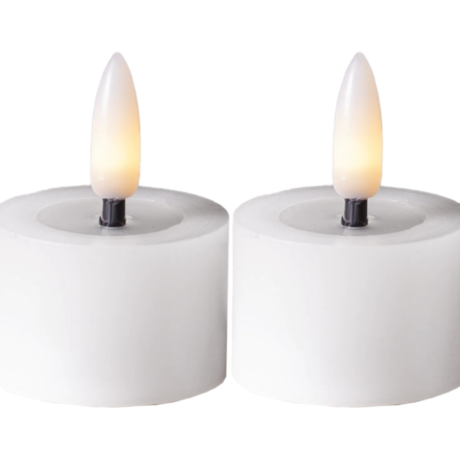 LED-värmeljus Star Trading Flamme Flow, vit, 2-pack, timer
