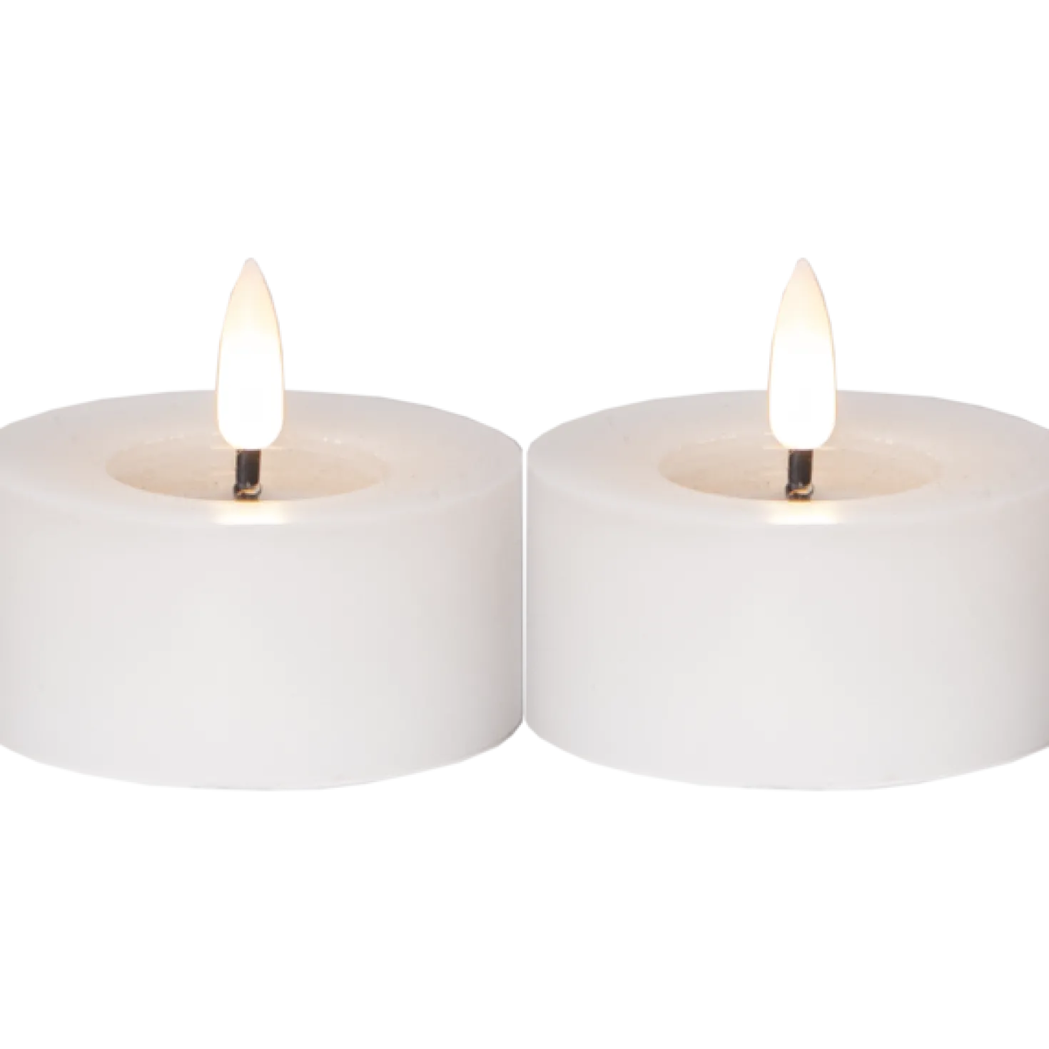 LED-värmeljus Star Trading Flamme Flow, vit, timer, 2-pack