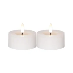 LED-värmeljus Star Trading Flamme Flow, vit, timer, 2-pack
