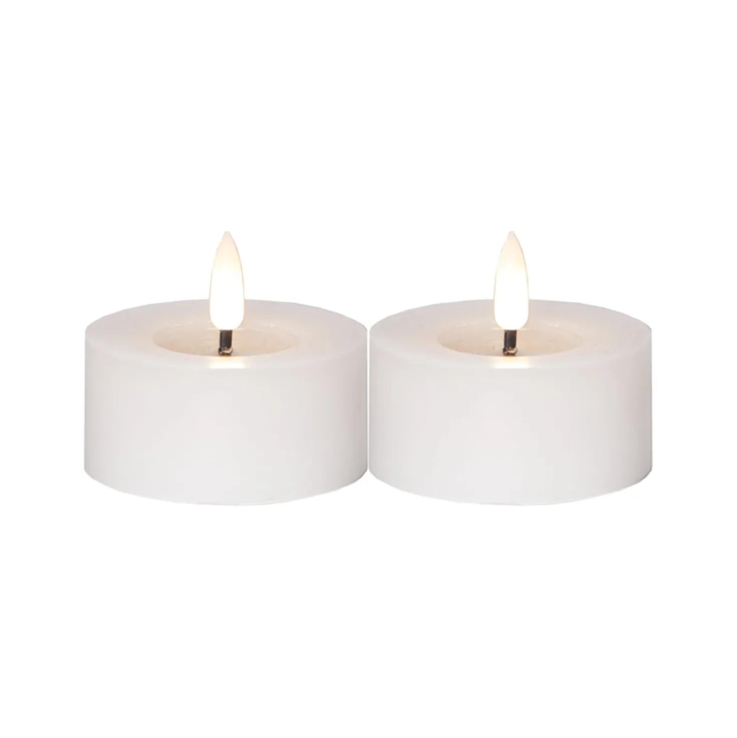 LED-värmeljus Star Trading Flamme Flow, vit, timer, 2-pack