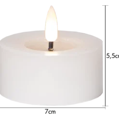 LED-värmeljus Star Trading Flamme Flow, vit, timer, 2-pack
