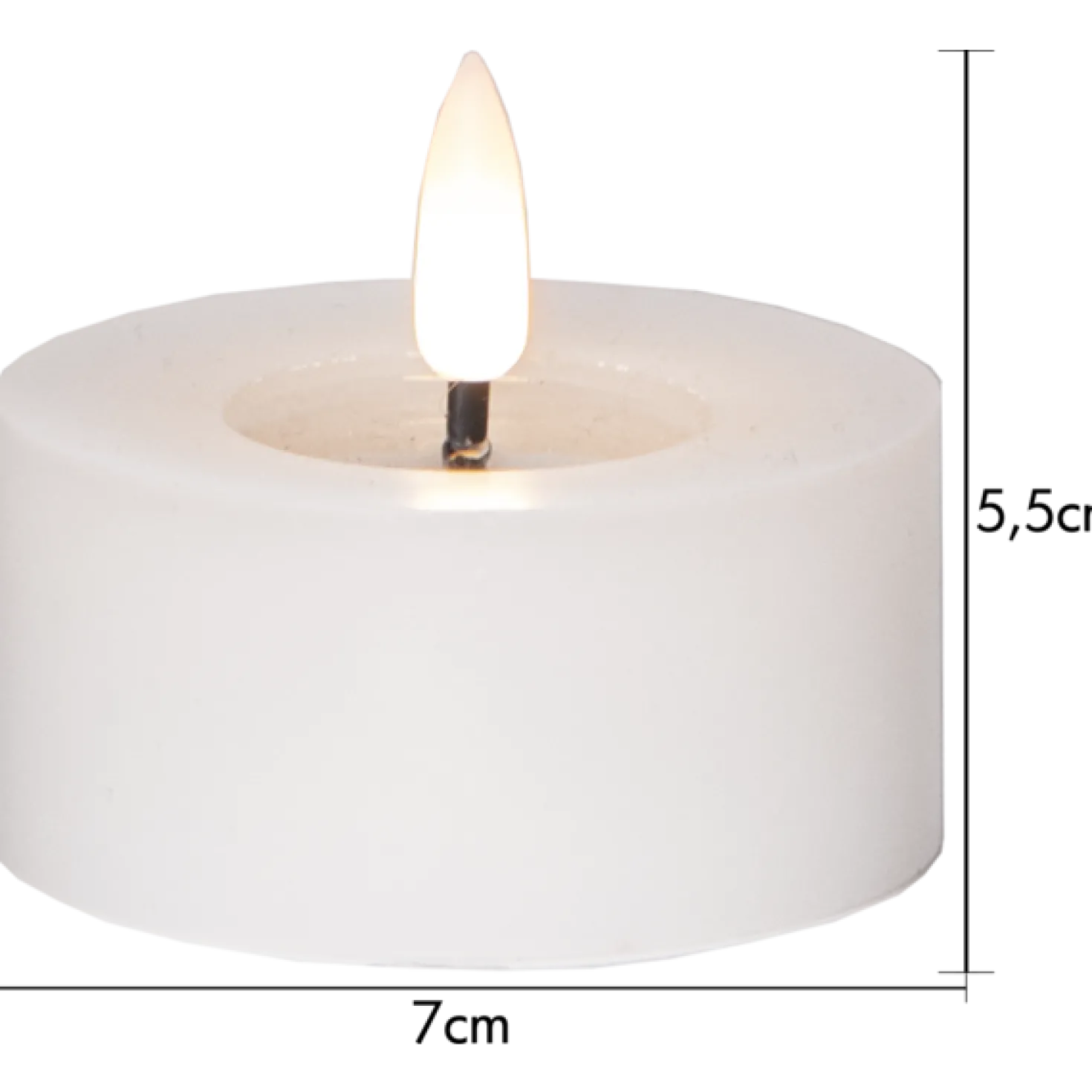LED-värmeljus Star Trading Flamme Flow, vit, timer, 2-pack