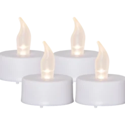 LED-värmeljus Star Trading Paulo, vit, timer, 4-pack