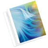 Limbindningsmapp Fellowes 10mm, vit, transparent framsida, 100 st