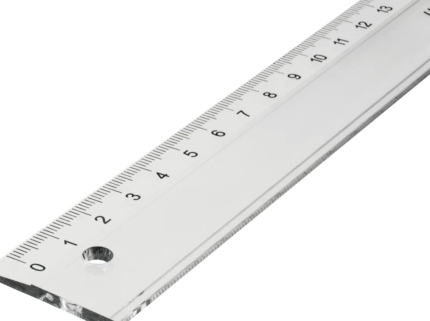 Linjal Linex 1030M, 30 cm, transparent, fasad kant
