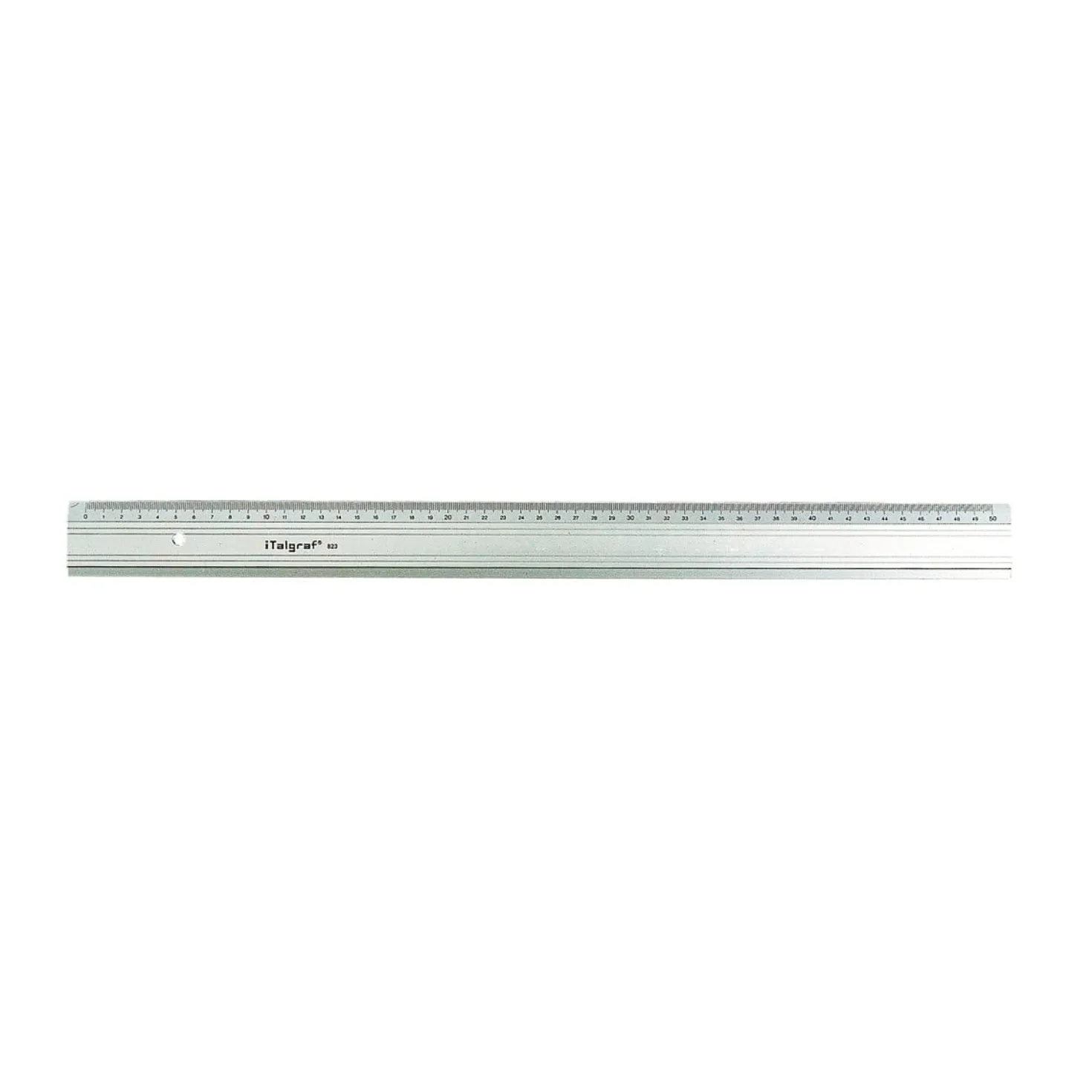 Linjal MR Aluminium, 50 cm, cm och tumskala