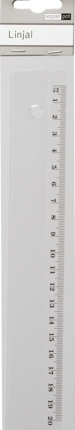 Linjal Pepper Pot Kontor, 20 cm, klar PP-plast