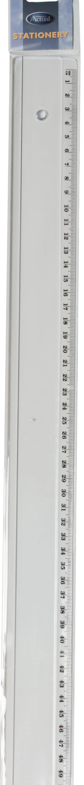 Linjal Pepper Pot Kontor, transparent, tuschkant, 50 cm