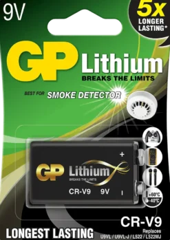 Litiumbatteri GP CRV9SD-2U1, 9V