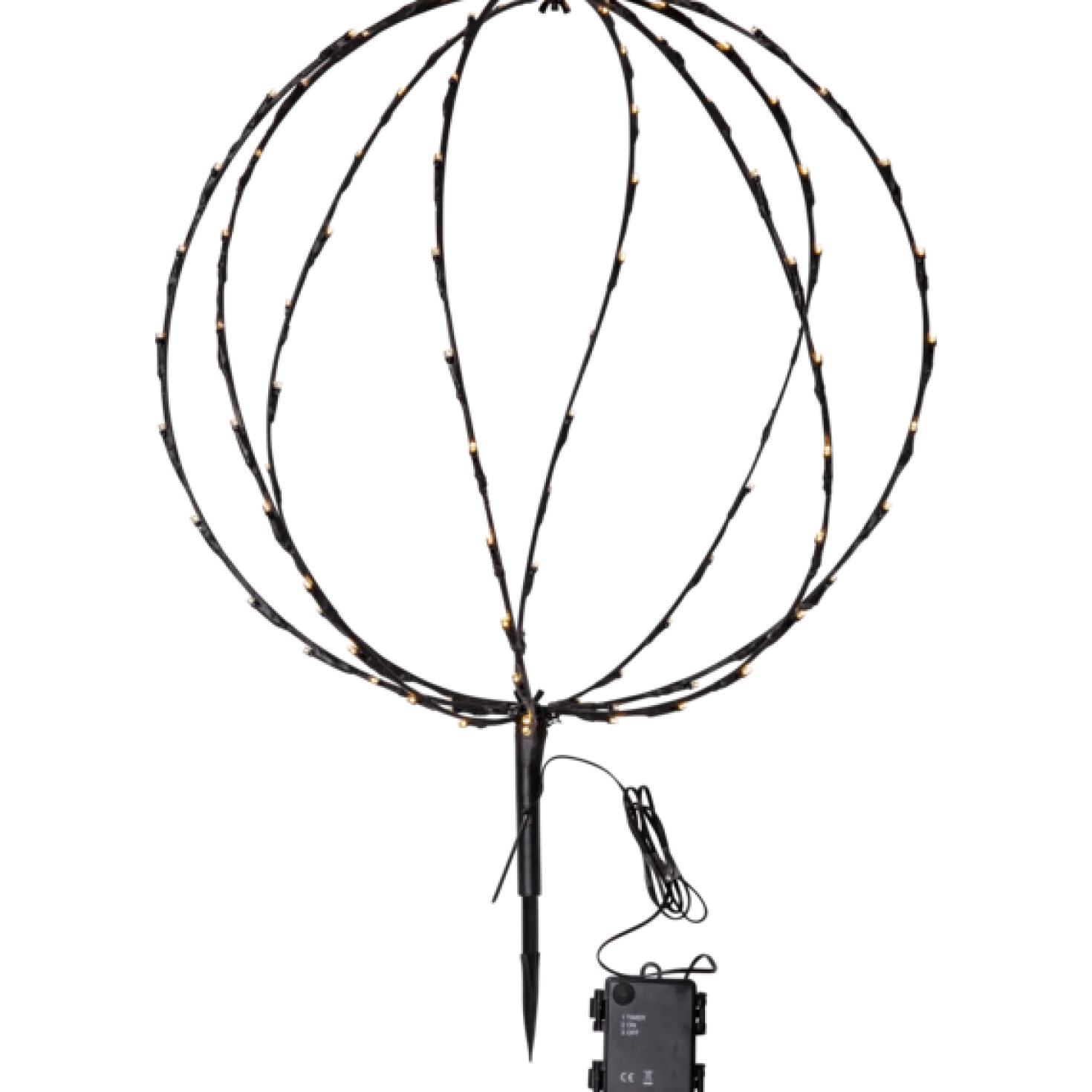 Ljusdekoration Star Trading Sphere, 104 LED, 50 cm, svart, batteri