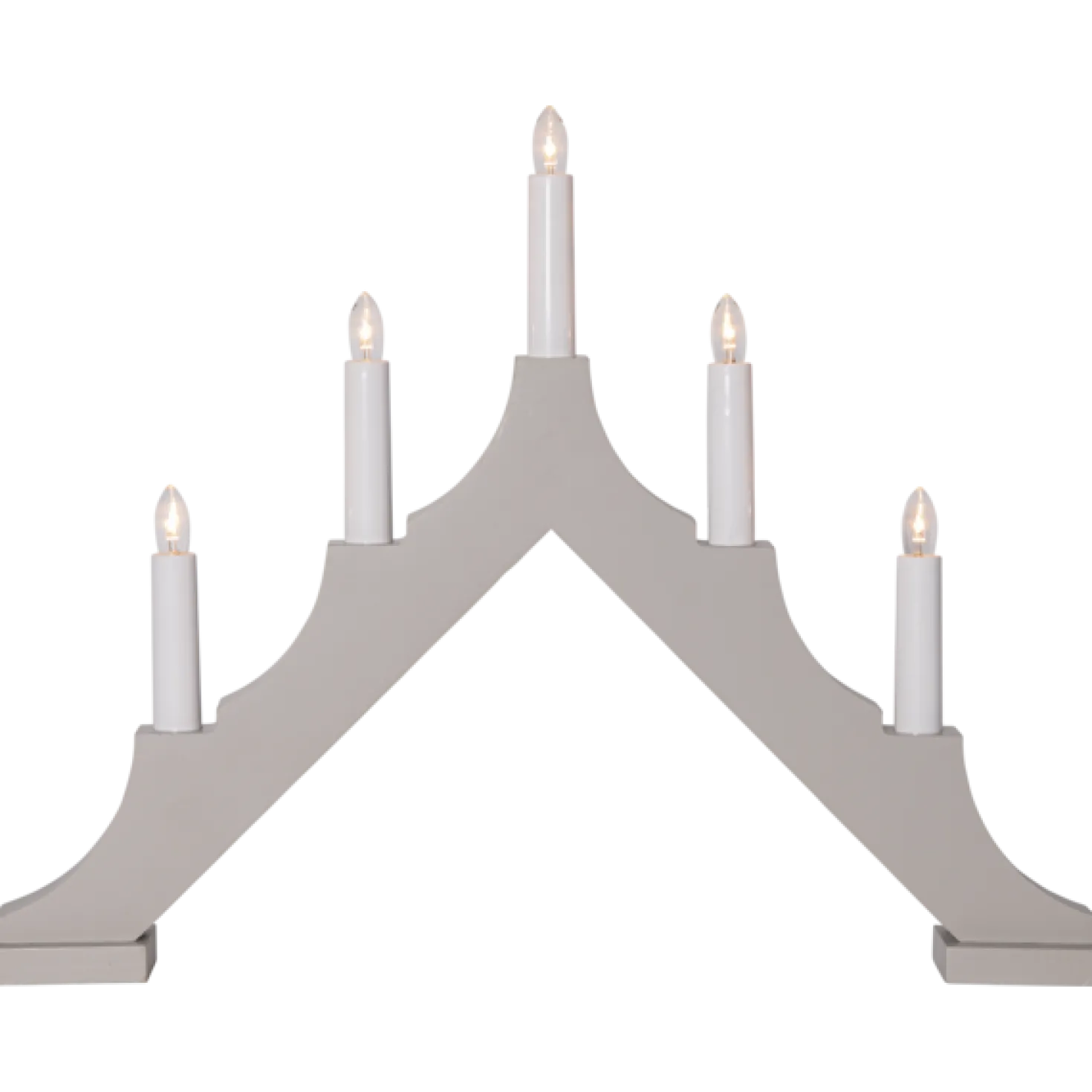 Ljusstake Star Trading Alma, 7-armad LED, beige, 58,5 cm