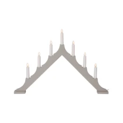 Ljusstake Star Trading Alma, 7-armad LED, beige, 58,5 cm