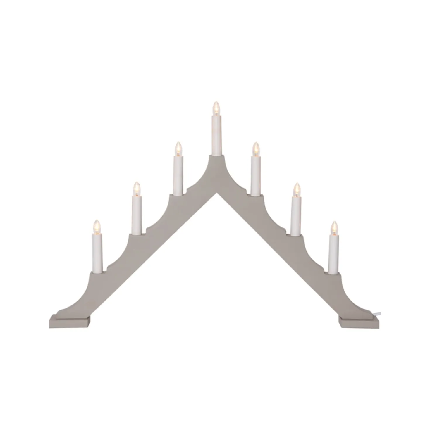 Ljusstake Star Trading Alma, 7-armad LED, beige, 58,5 cm