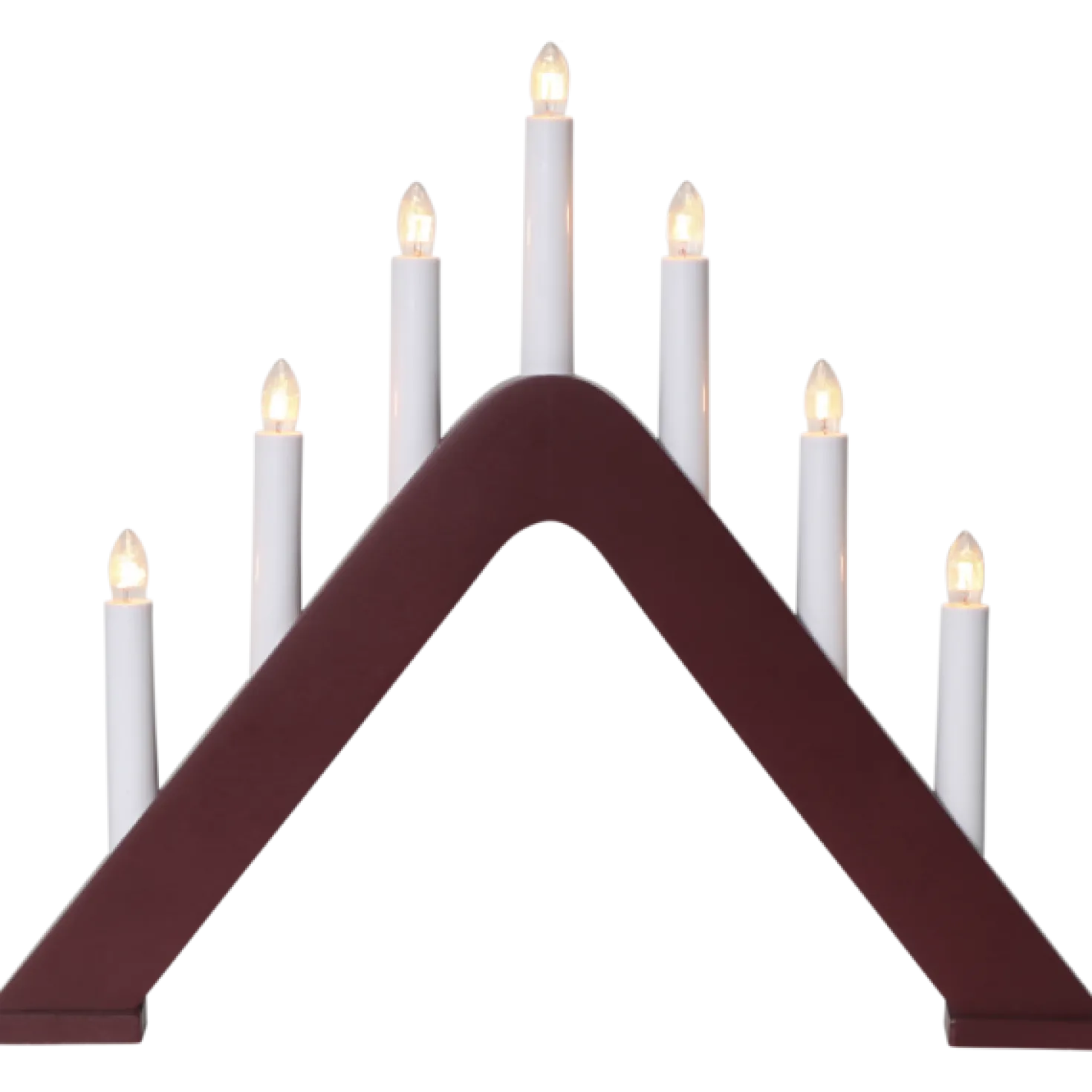 Ljusstake Star Trading Jarve LED Röd, 7 ljus, 41 cm