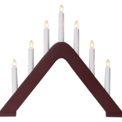 Ljusstake Star Trading Jarve LED Röd, 7 ljus, 41 cm