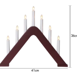 Ljusstake Star Trading Jarve LED Röd, 7 ljus, 41 cm